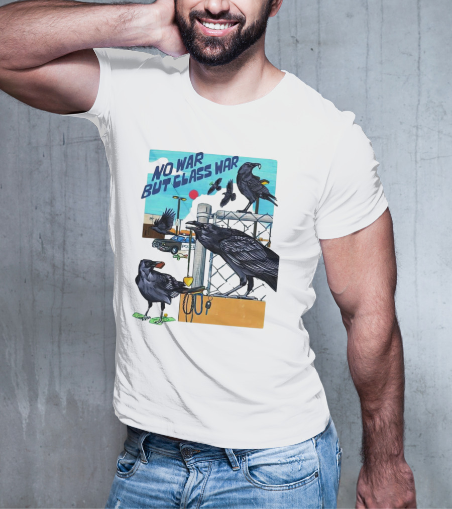 No War But Class War Halsey Berryman Crows Urban Graffiti Scene T-Shirt