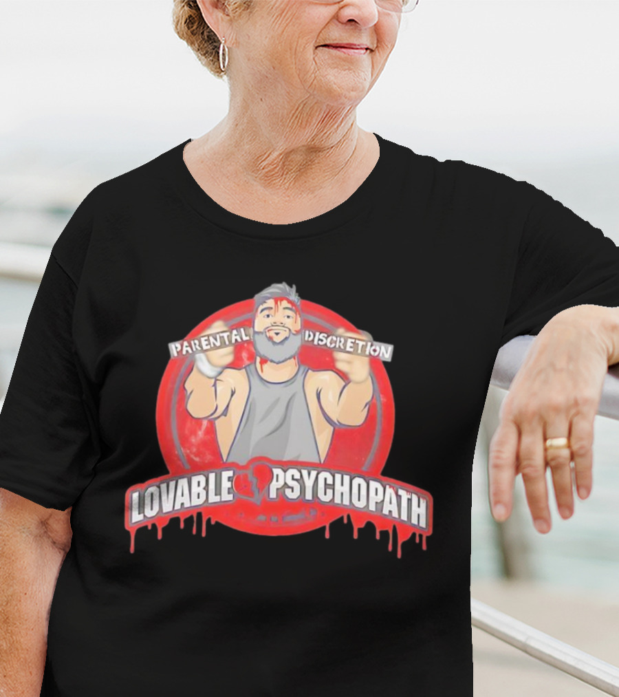 Parental Discretion Lovable Psychopath Tommy Vendetta T-Shirt