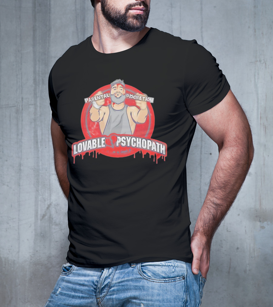 Parental Discretion Lovable Psychopath Tommy Vendetta T-Shirt