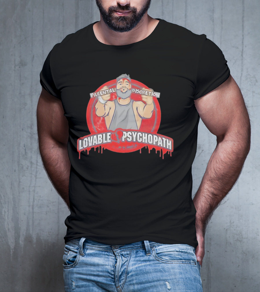 Parental Discretion Lovable Psychopath Tommy Vendetta T-Shirt