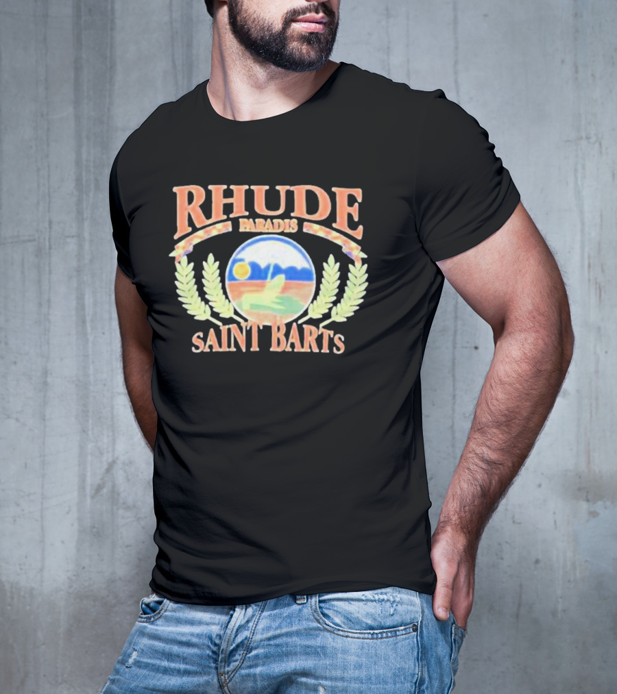 Rhude Paradis Saint Barts Retro Beach Vibes T-Shirt