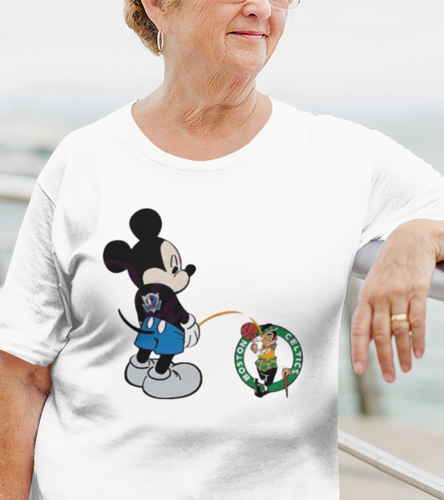 Mickey Mouse Dallas Mavericks Versus Boston Celtics T-Shirt