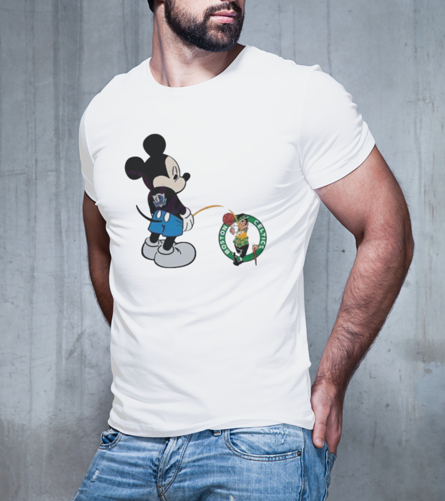 Mickey Mouse Dallas Mavericks Versus Boston Celtics T-Shirt