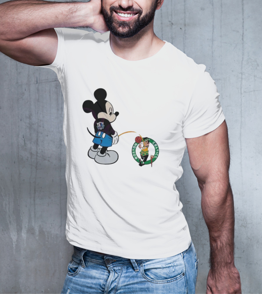 Mickey Mouse Dallas Mavericks Versus Boston Celtics T-Shirt