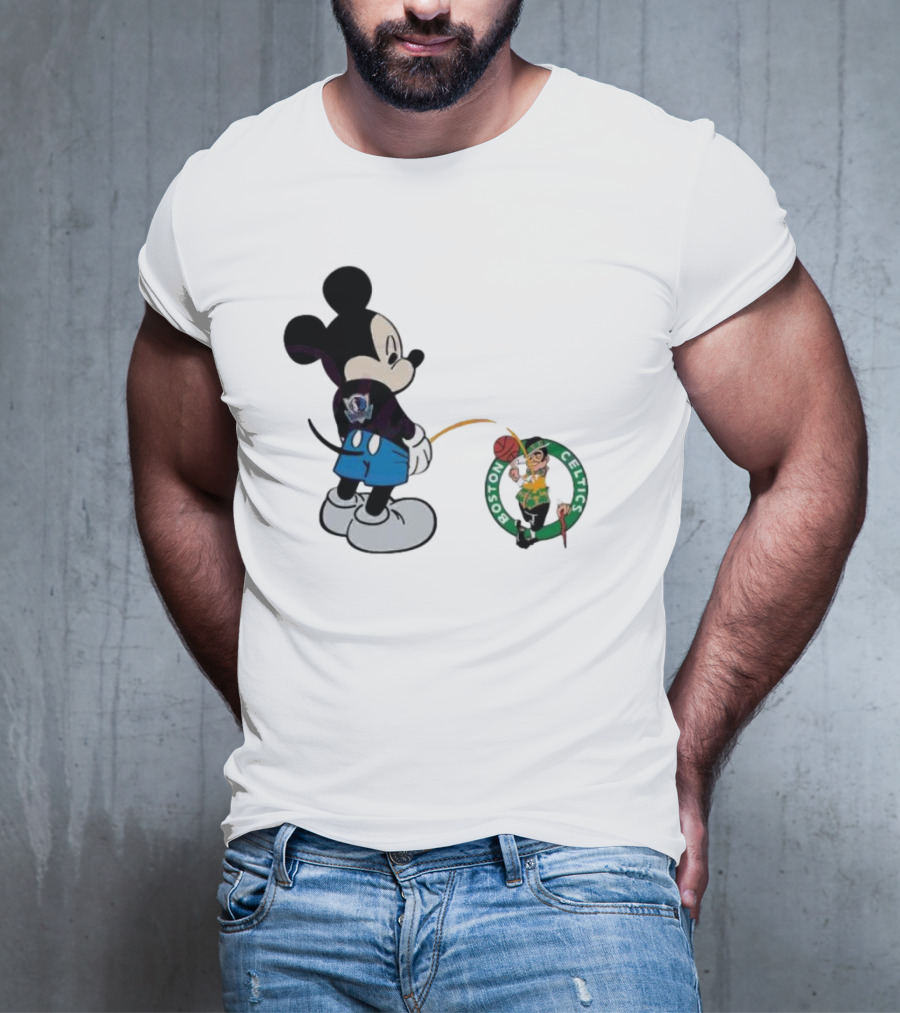 Mickey Mouse Dallas Mavericks Versus Boston Celtics T-Shirt