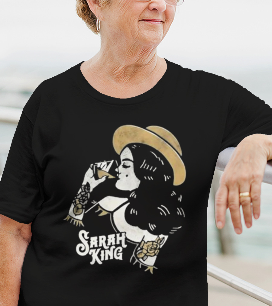 Sarah King Whisky Vintage Tattooed Woman Hat T-Shirt