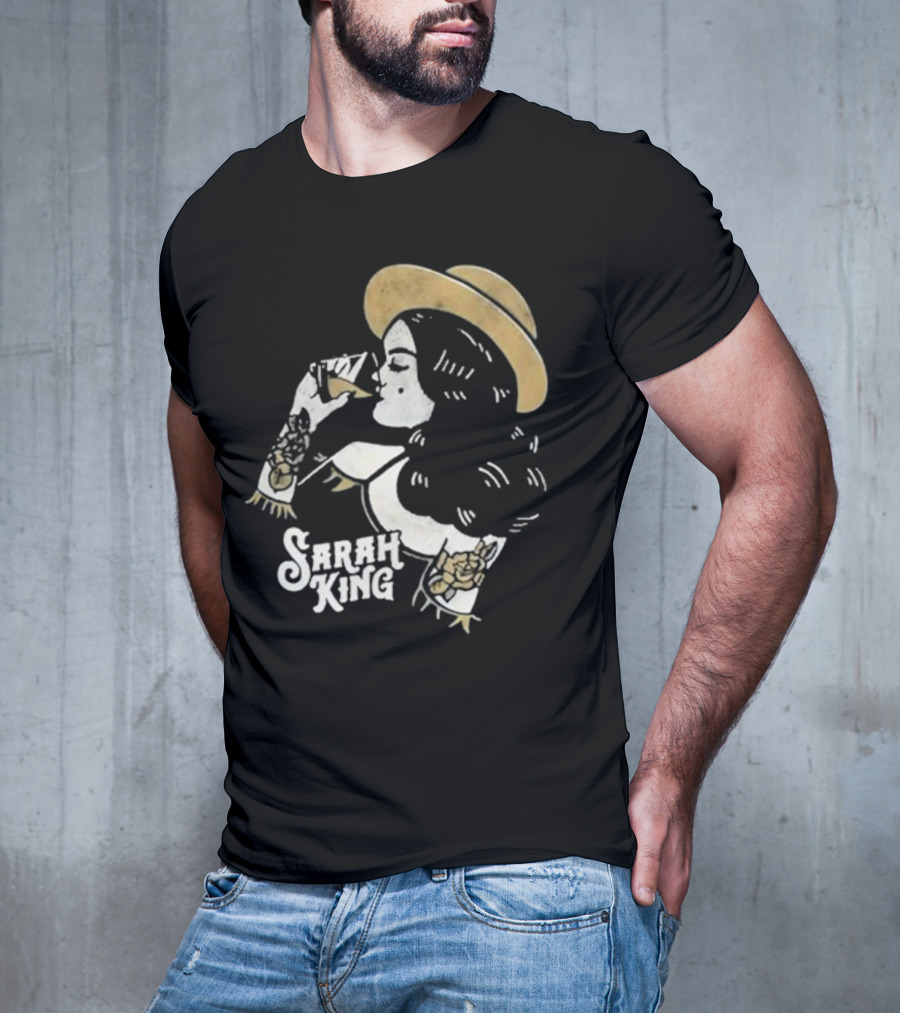 Sarah King Whisky Vintage Tattooed Woman Hat T-Shirt