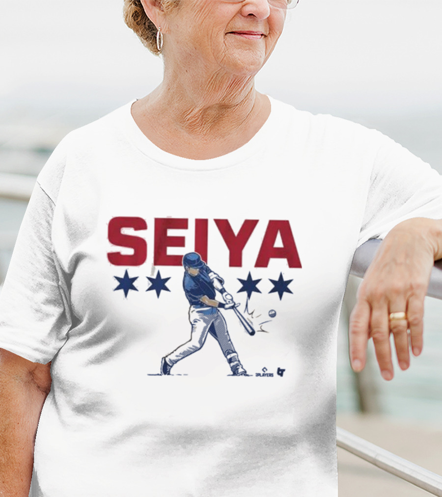 Seiya Suzuki Chicago Baseball Swing Stars T-Shirt