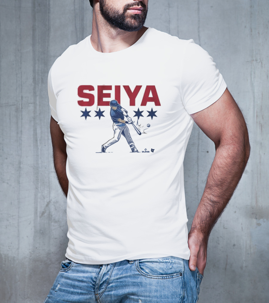 Seiya Suzuki Chicago Baseball Swing Stars T-Shirt