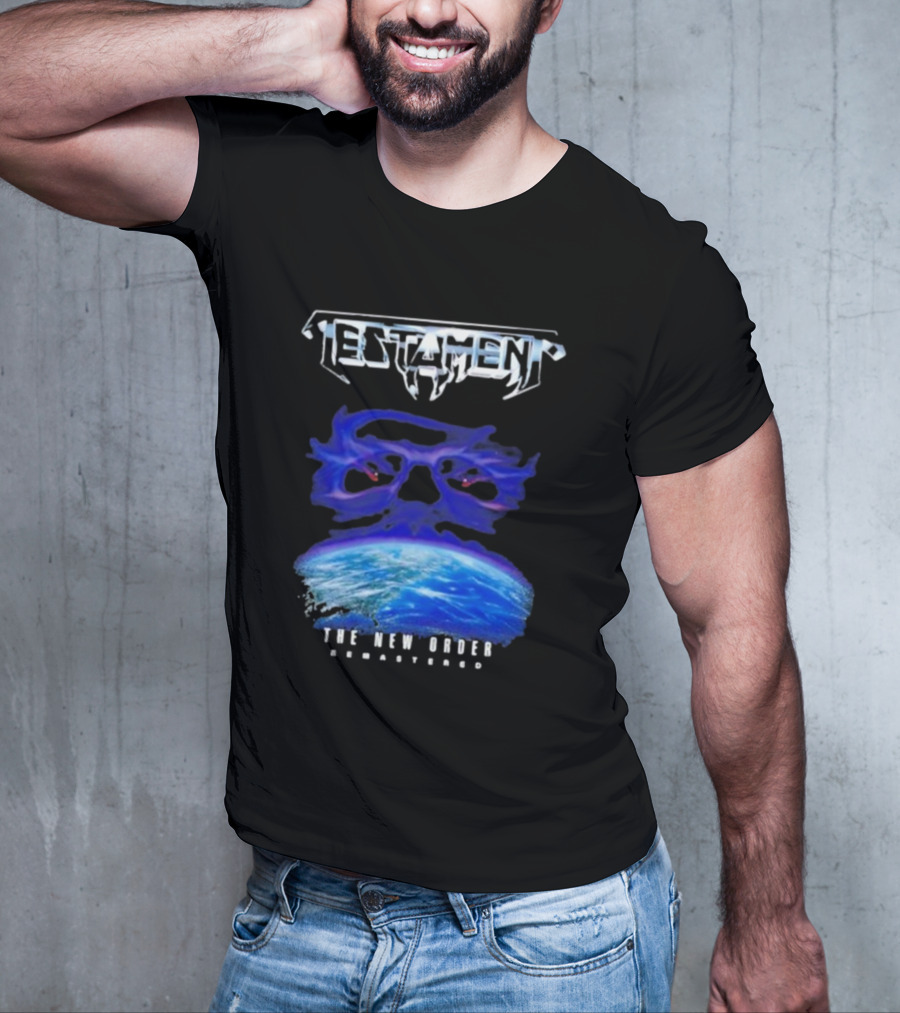 Testament The New Order Remastered Earth Skull T-Shirt