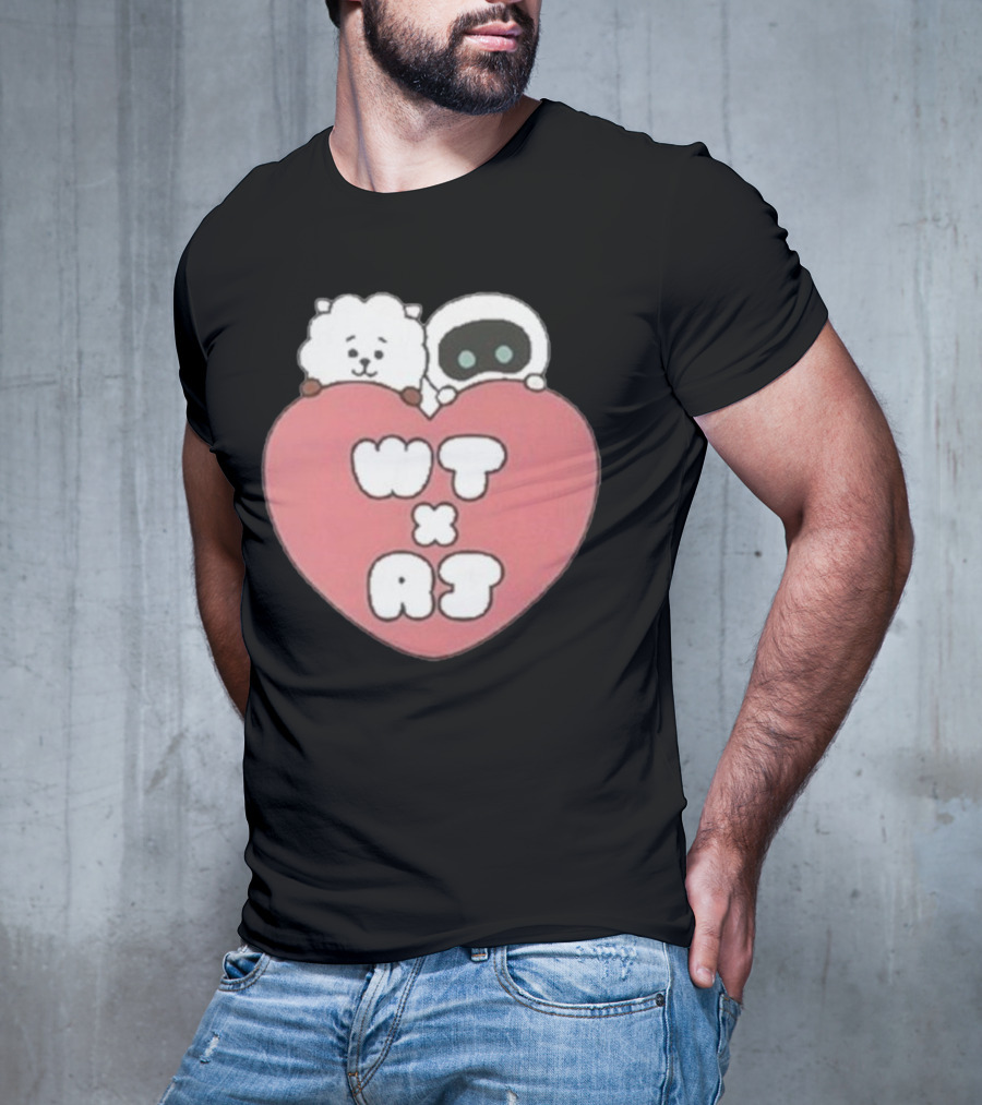 WT X RJ Heart Cute Collaboration T-Shirt