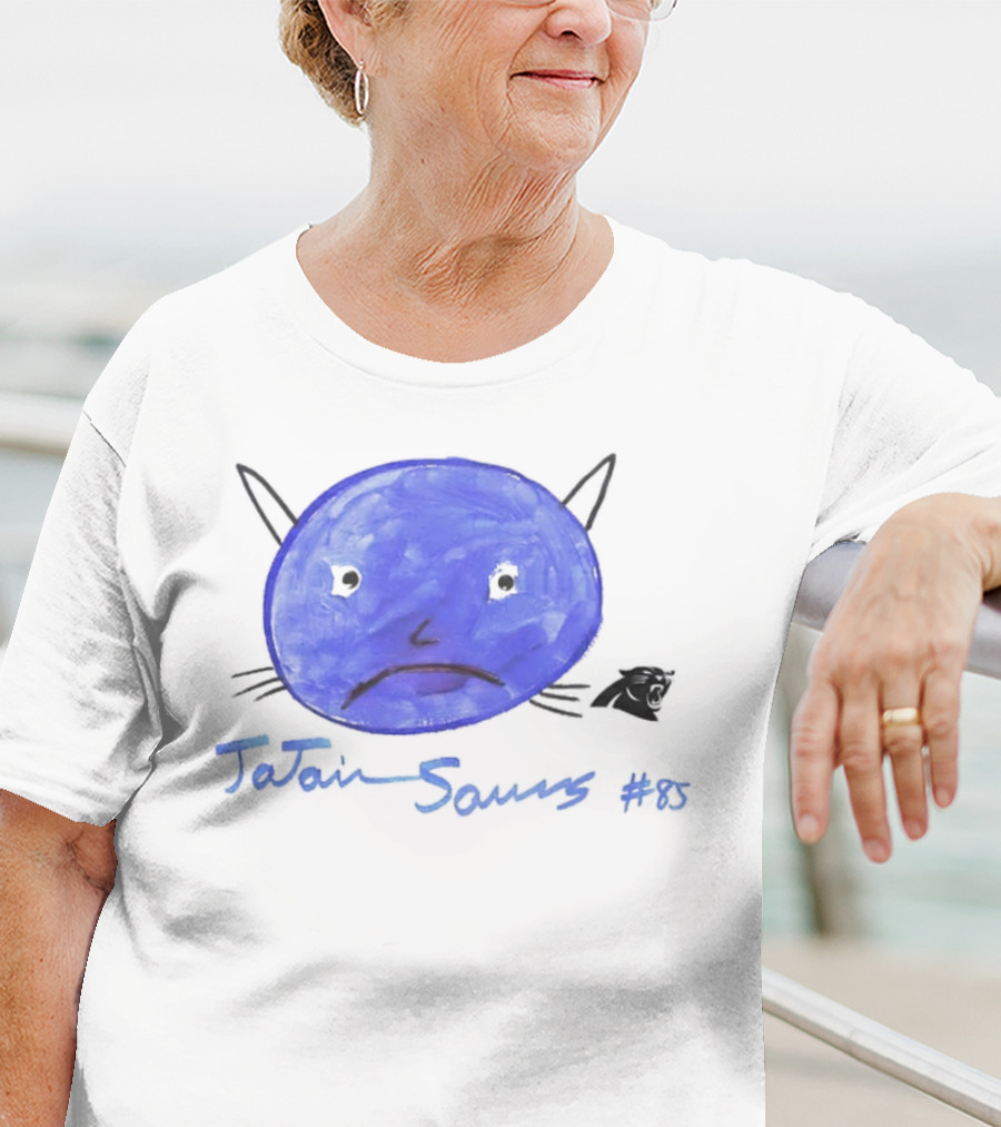 Rookies Paint Carolina Panthers Jajaun Saurs #85 T-Shirt