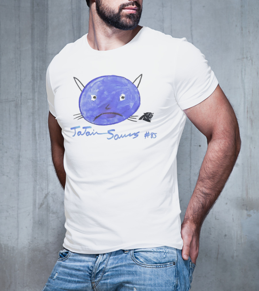 Rookies Paint Carolina Panthers Jajaun Saurs #85 T-Shirt