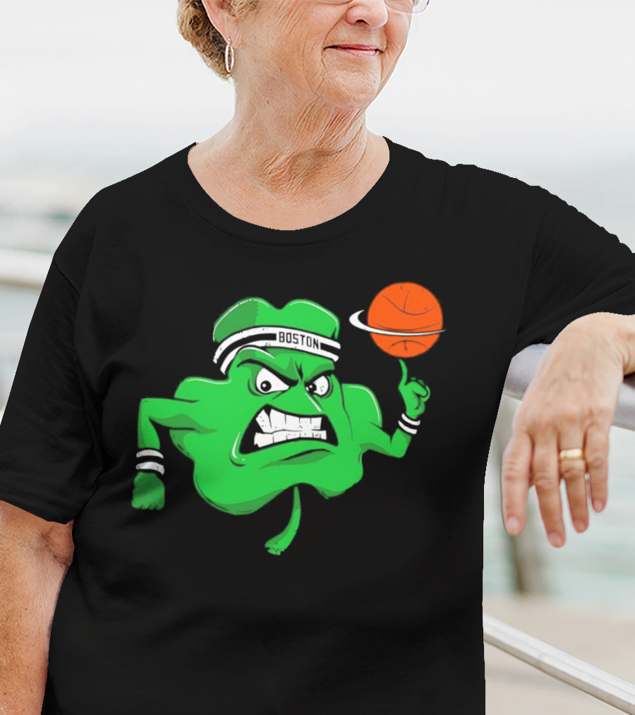 Boston Celtics Angry Clover Basketball T-Shirt