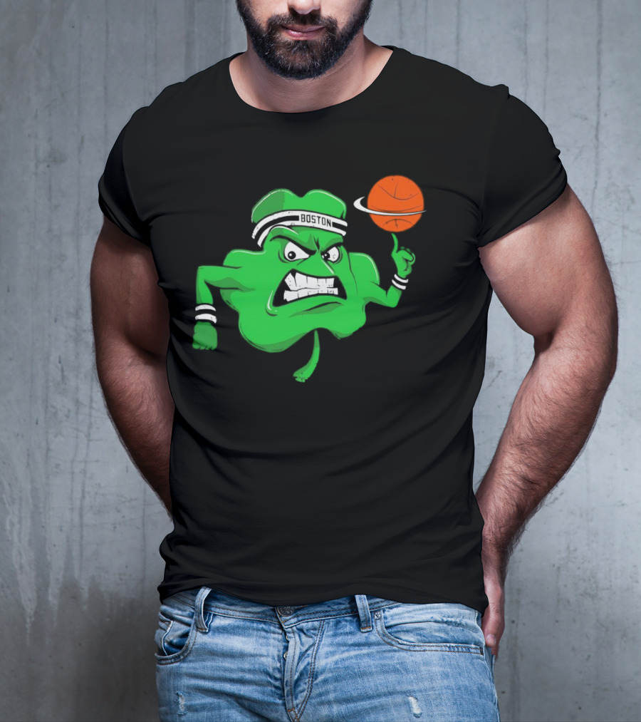 Boston Celtics Angry Clover Basketball T-Shirt