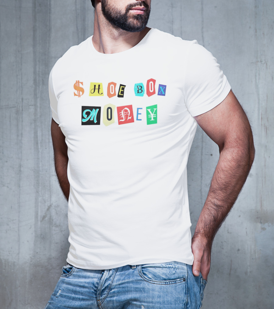 Channing Crowder Shoe Box Money Dollar Yen Lettering T-Shirt