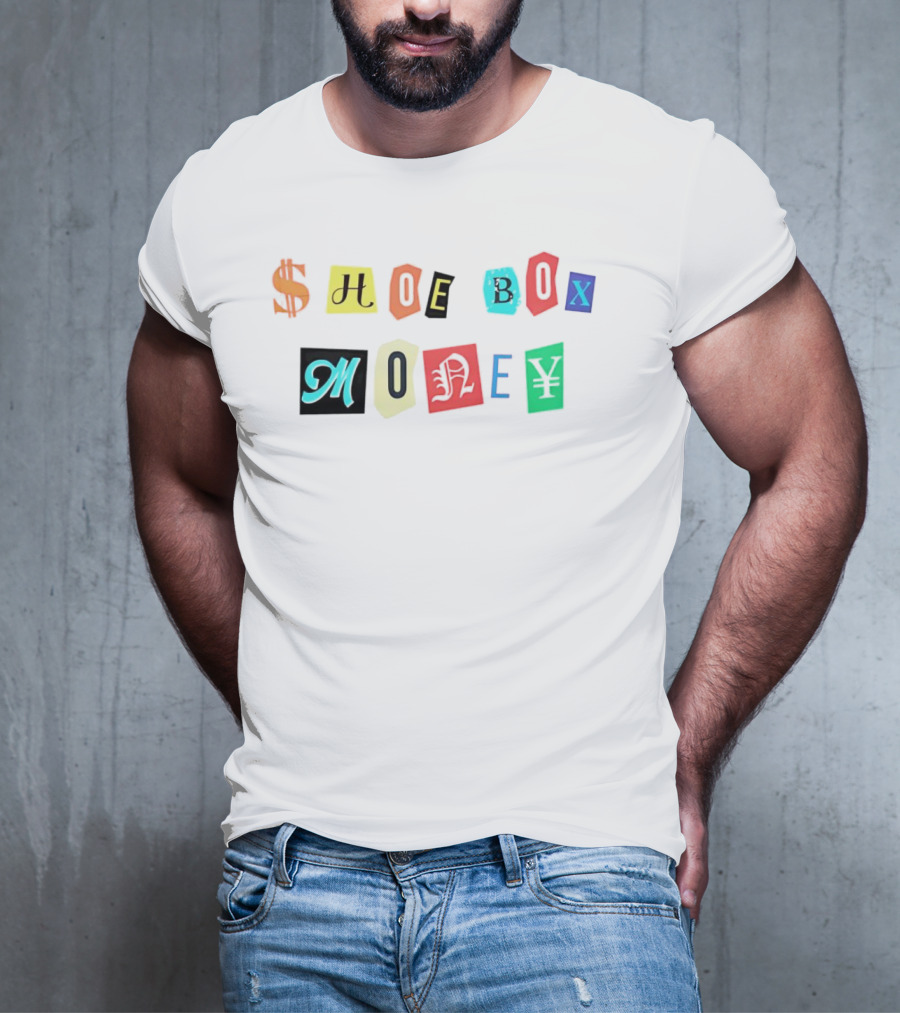 Channing Crowder Shoe Box Money Dollar Yen Lettering T-Shirt