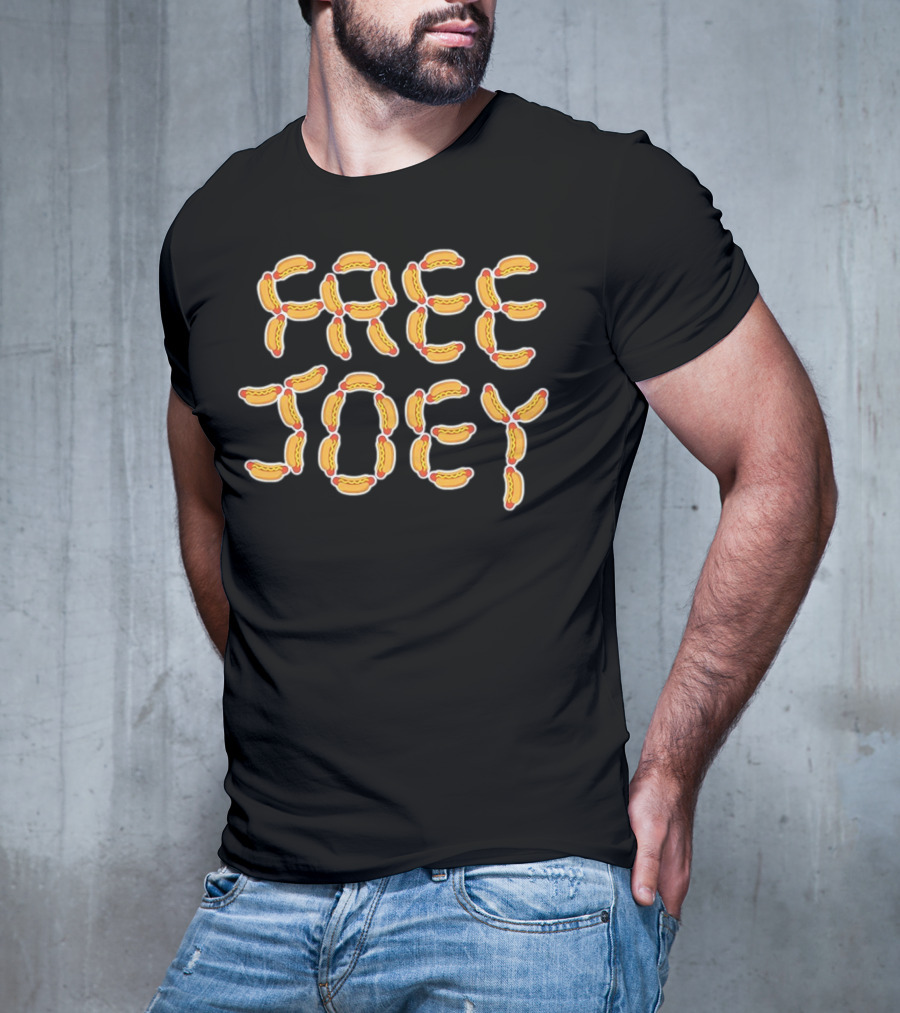 FREE JOEY Hot Dog Lettering T-Shirt