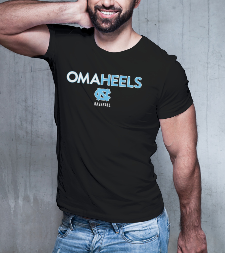 OMAHEELS North Carolina Tar Heels Baseball T-Shirt
