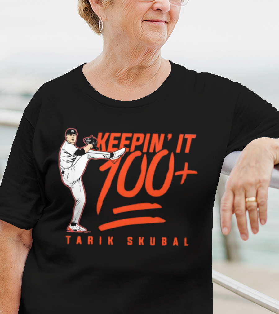 Tarik Skubal Keepin’ It 100+ Pitcher Pose T-Shirt