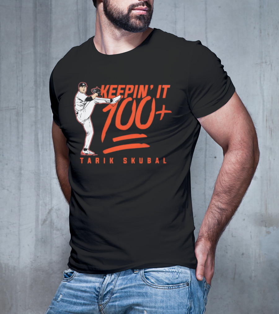 Tarik Skubal Keepin’ It 100+ Pitcher Pose T-Shirt