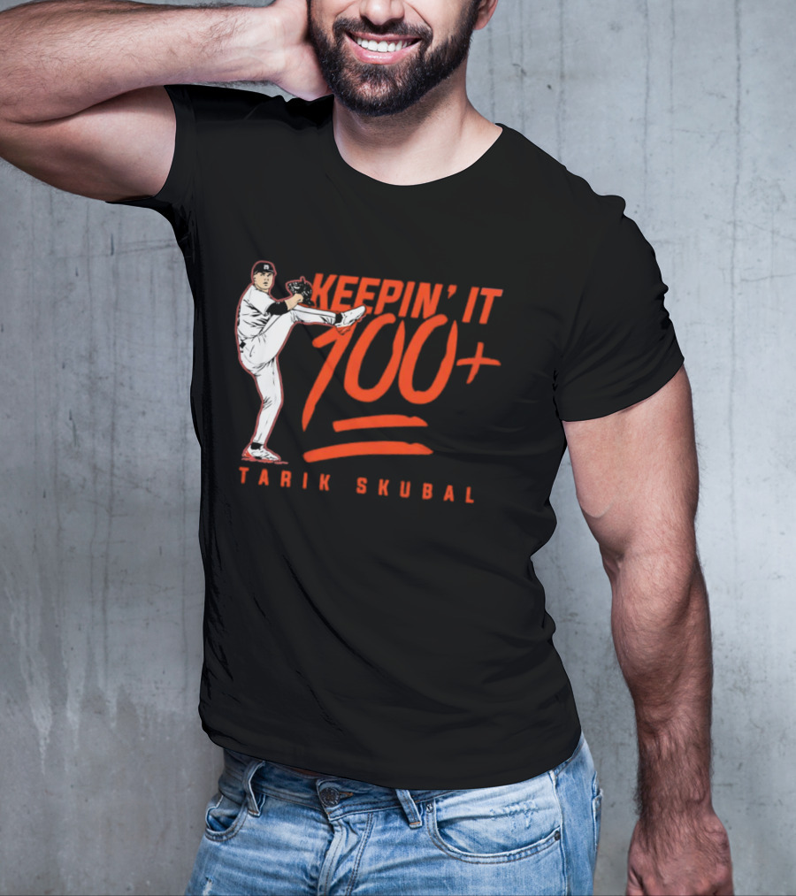 Tarik Skubal Keepin’ It 100+ Pitcher Pose T-Shirt
