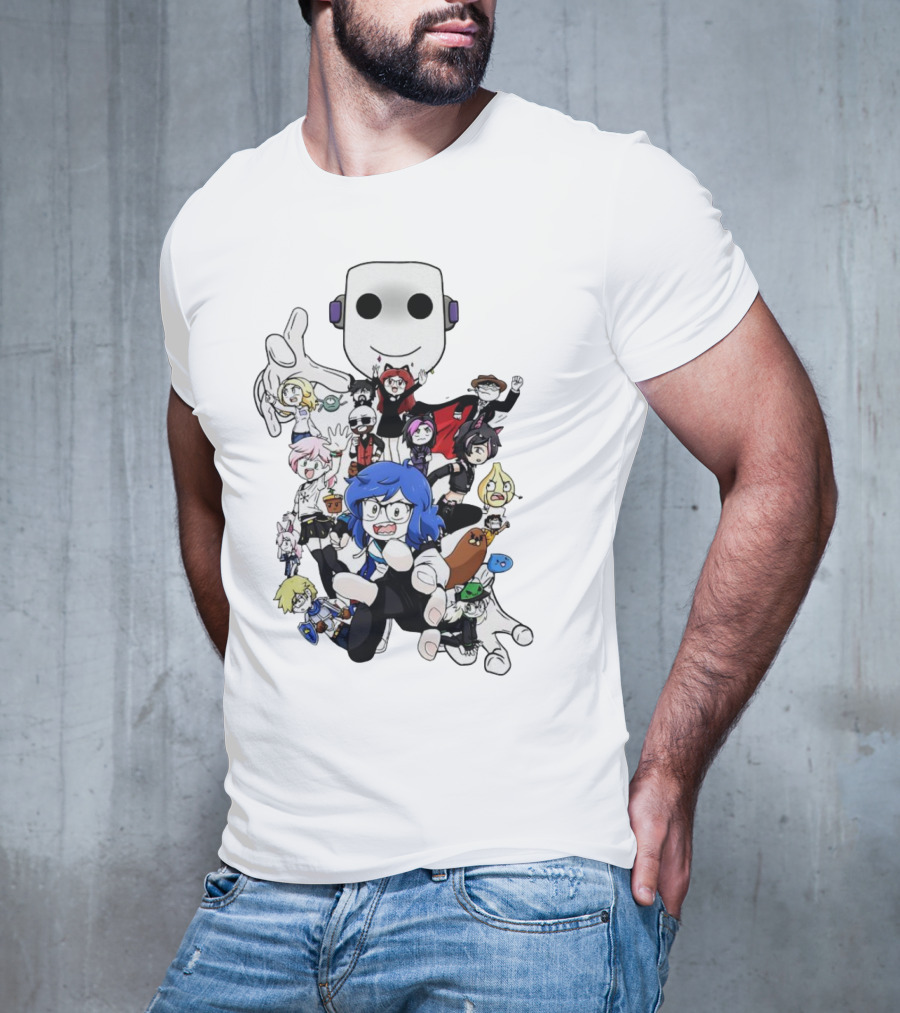 Captainshio Friends Cartoon Character Ensemble T-Shirt