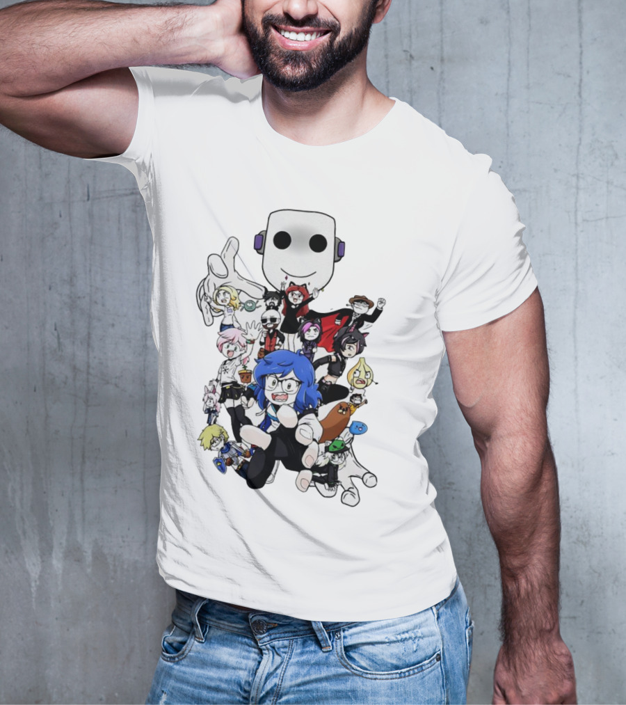 Captainshio Friends Cartoon Character Ensemble T-Shirt