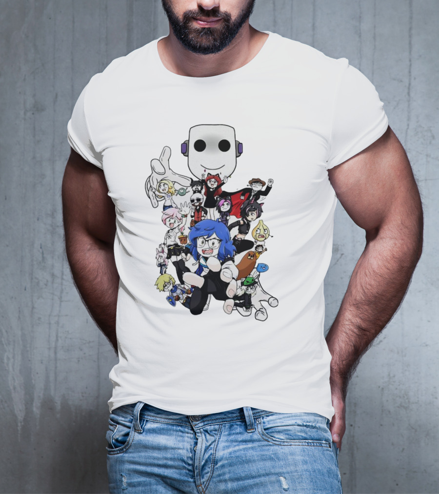 Captainshio Friends Cartoon Character Ensemble T-Shirt