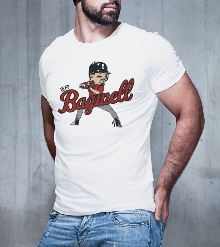 Jeff Bagwell Houston Astros Caricature Baseball T-Shirt