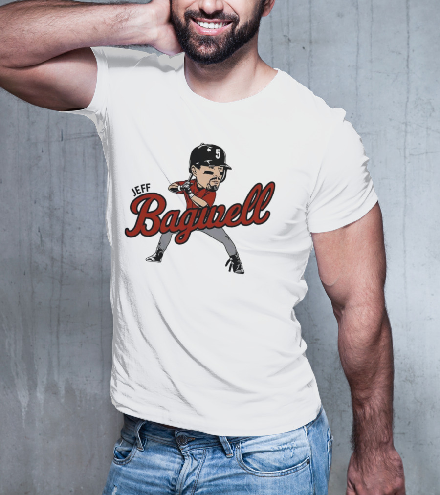 Jeff Bagwell Houston Astros Caricature Baseball T-Shirt