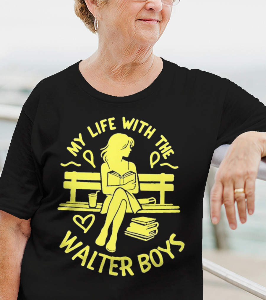 My Life With The Walter Boys Book Reader On Park Bench T-Shirt