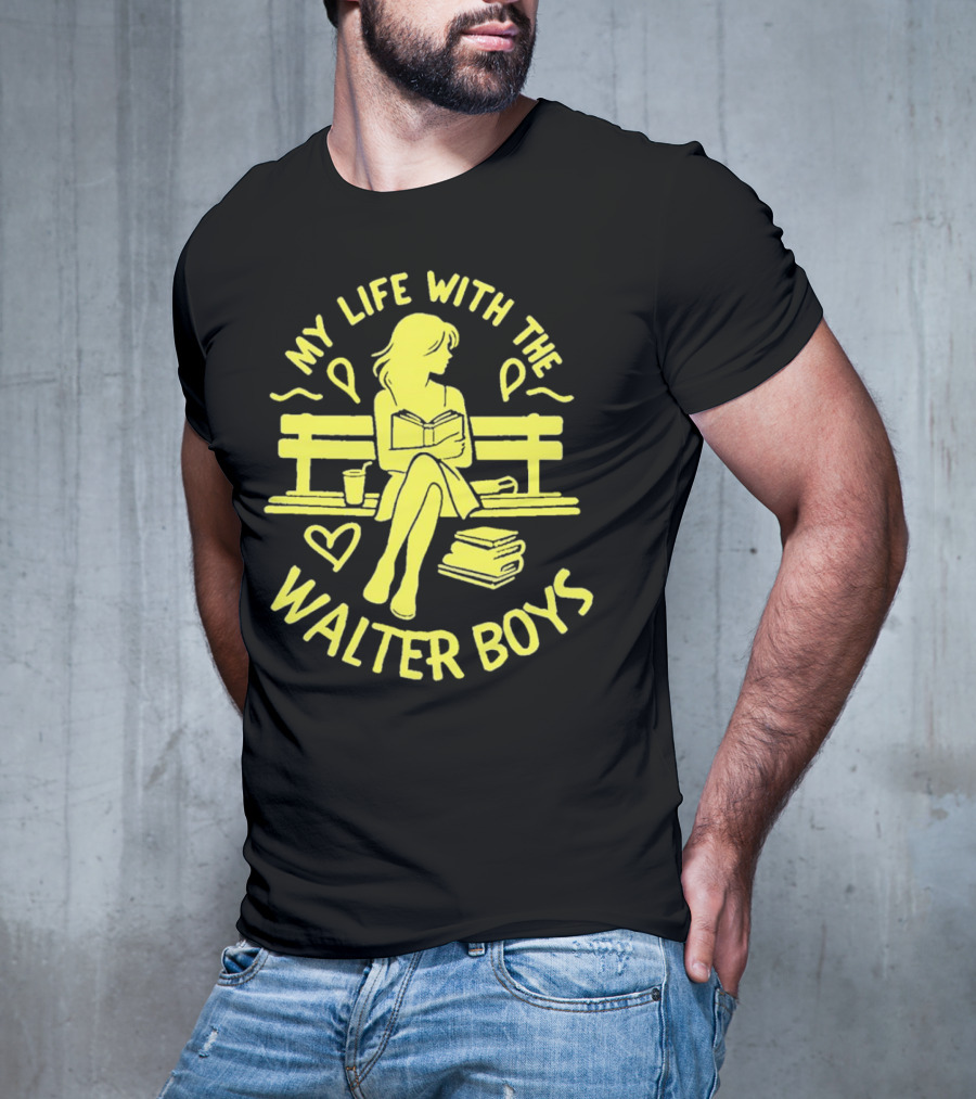 My Life With The Walter Boys Book Reader On Park Bench T-Shirt