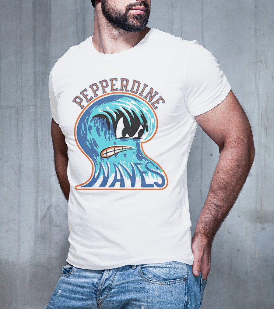 Pepperdine Waves Vintage Angry Wave T-Shirt