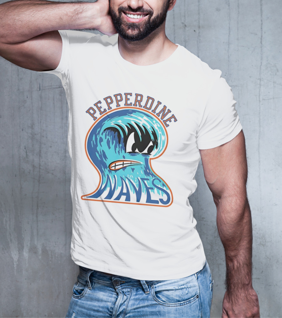 Pepperdine Waves Vintage Angry Wave T-Shirt