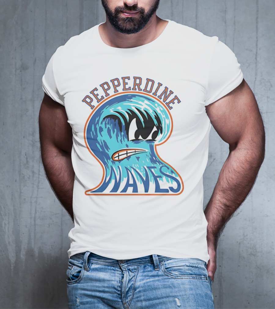 Pepperdine Waves Vintage Angry Wave T-Shirt