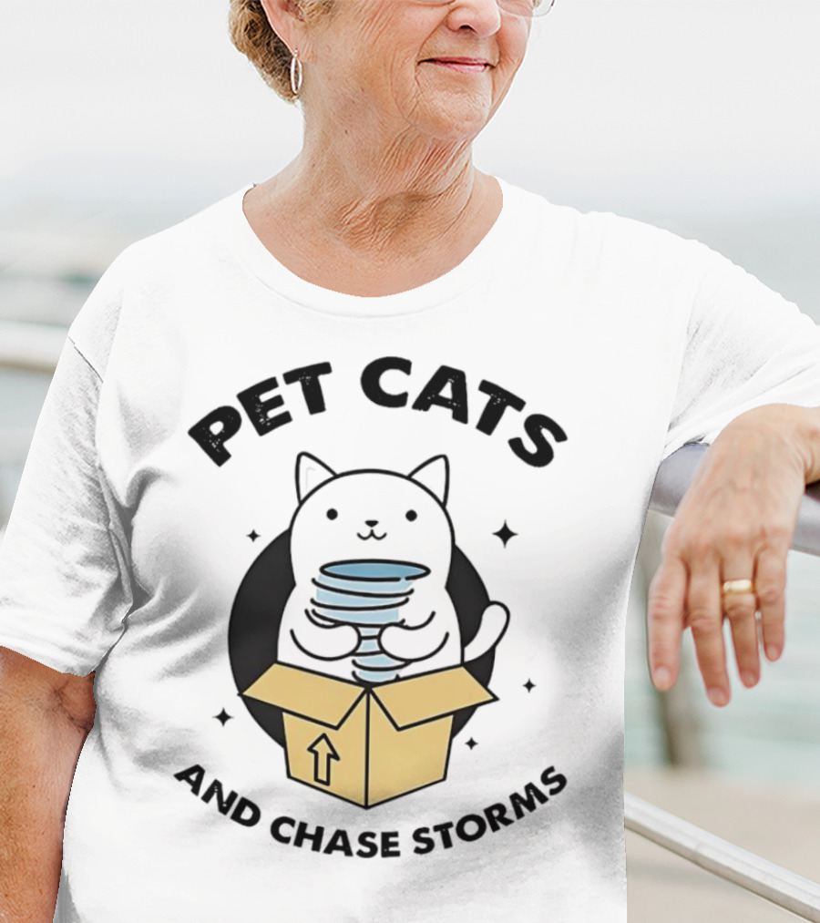 PET CATS AND CHASE STORMS BOX OF CAT TORNADOES T-Shirt