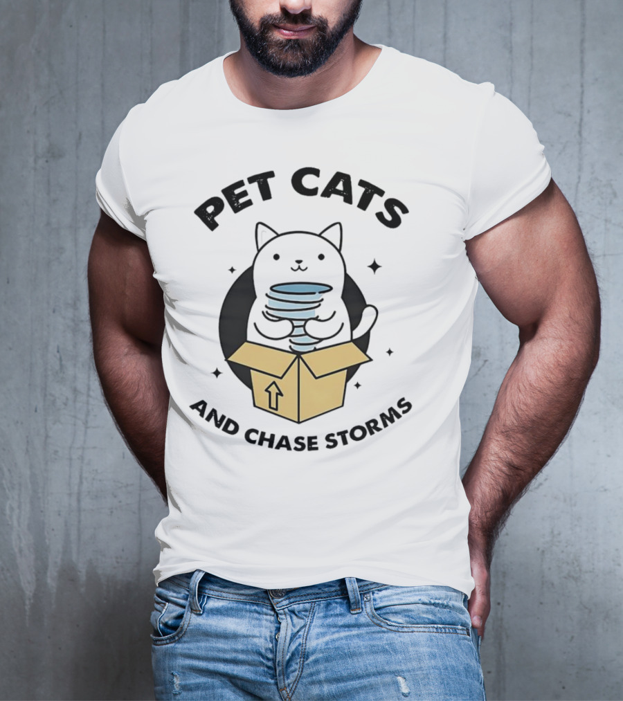 PET CATS AND CHASE STORMS BOX OF CAT TORNADOES T-Shirt