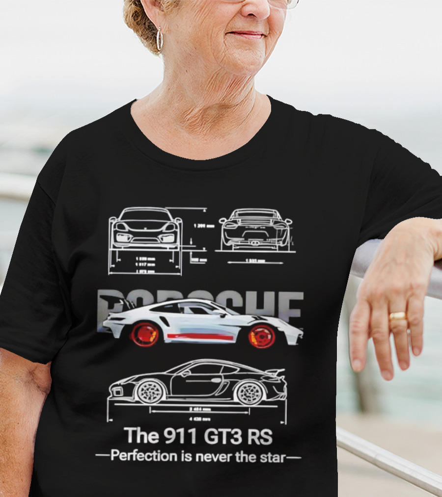 Porsche 911 GT3 RS Blueprint Perfection Never The Star T-Shirt