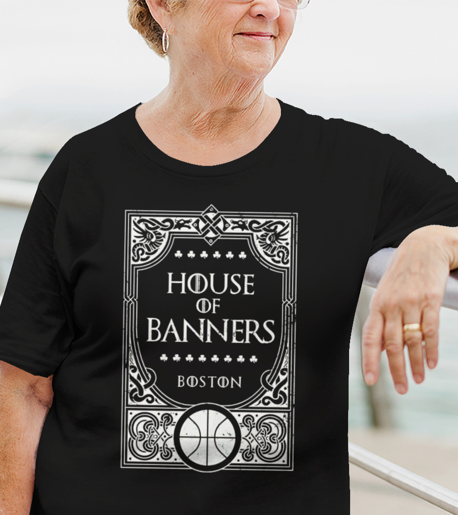 Boston House Of Banners Basketball Emblem T-Shirt