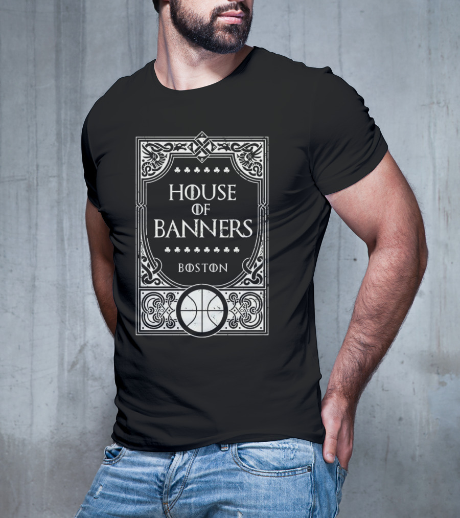 Boston House Of Banners Basketball Emblem T-Shirt