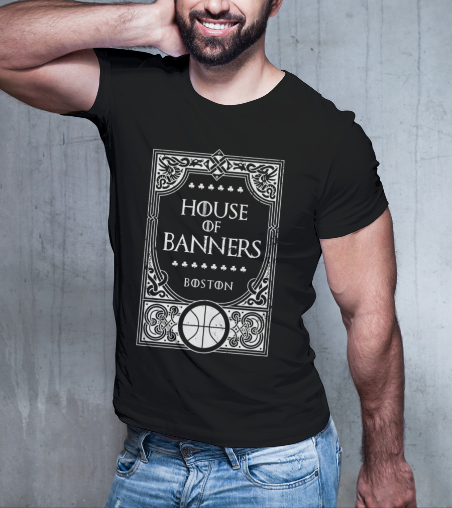 Boston House Of Banners Basketball Emblem T-Shirt