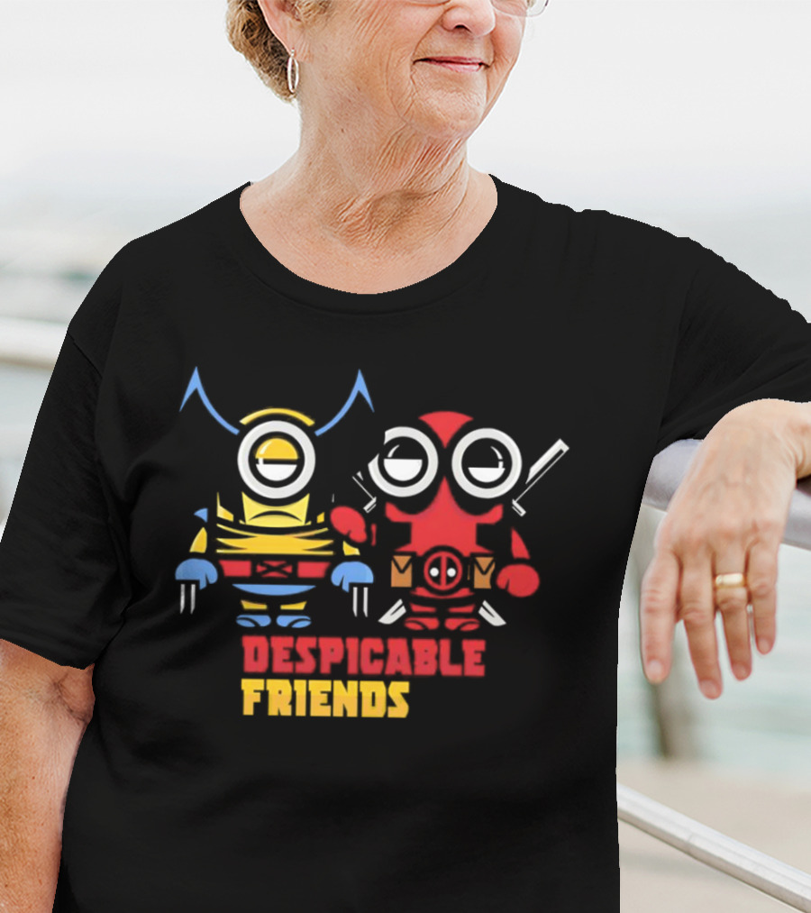 Despicable Friends Minions Wolverine And Deadpool T-Shirt