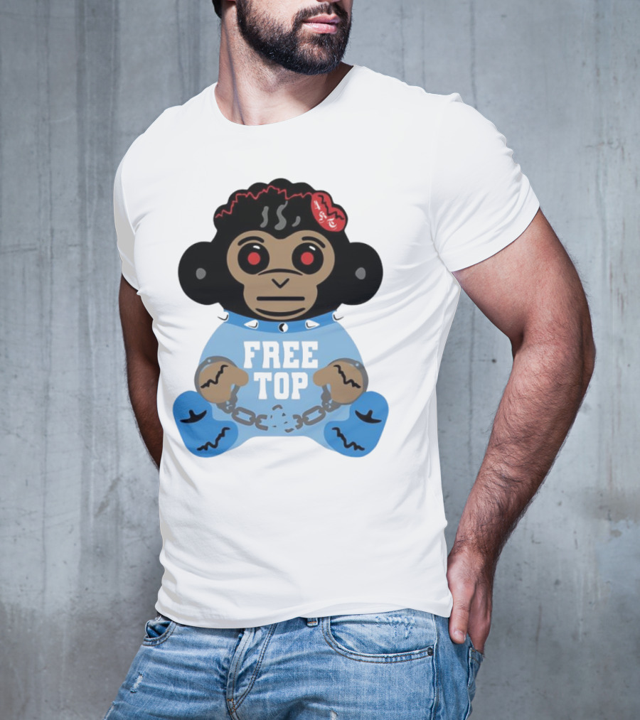 Never Broke Again Free Top Baby Monkey Character Chains T-Shirt