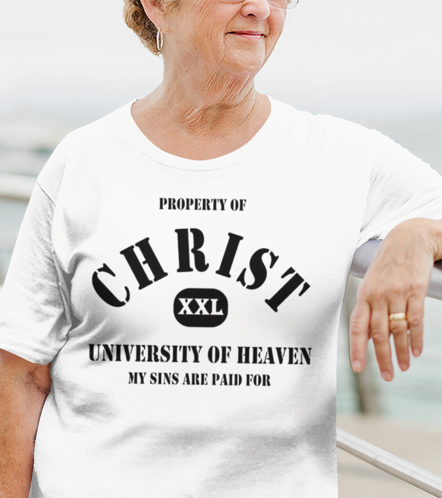 Property Of Christ XXL University Of Heaven My Sins Are Paid For T-Shirt