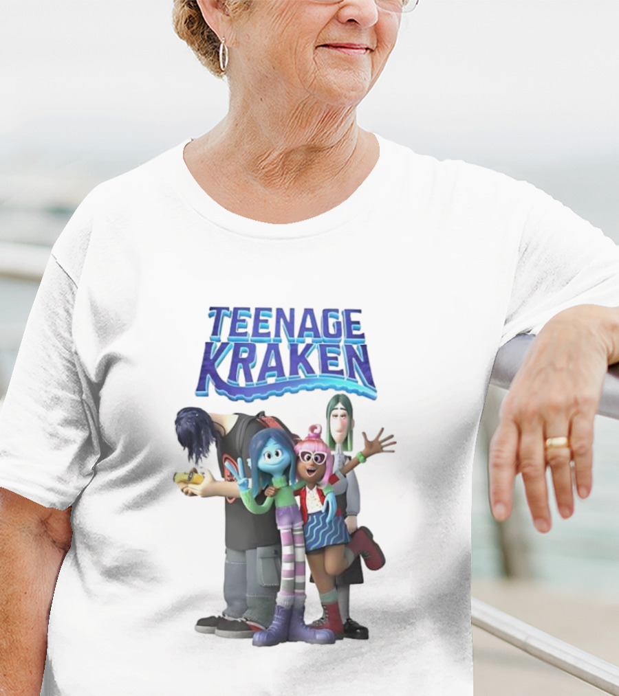Teenage Kraken Animated Characters Ensemble T-Shirt