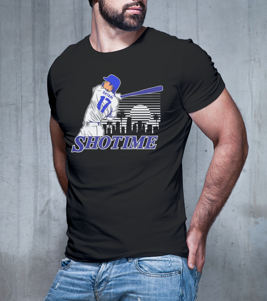 Ohtani 17 Shotime Skyline Baseball Player Dodgers Los Angeles T-Shirt