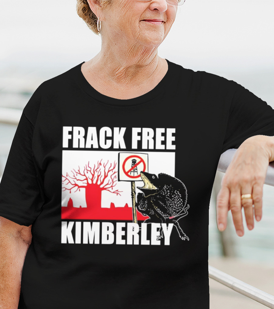FRACK FREE KIMBERLEY LIZARD NO FRACKING SIGN RED BAOBAB TREE T-Shirt