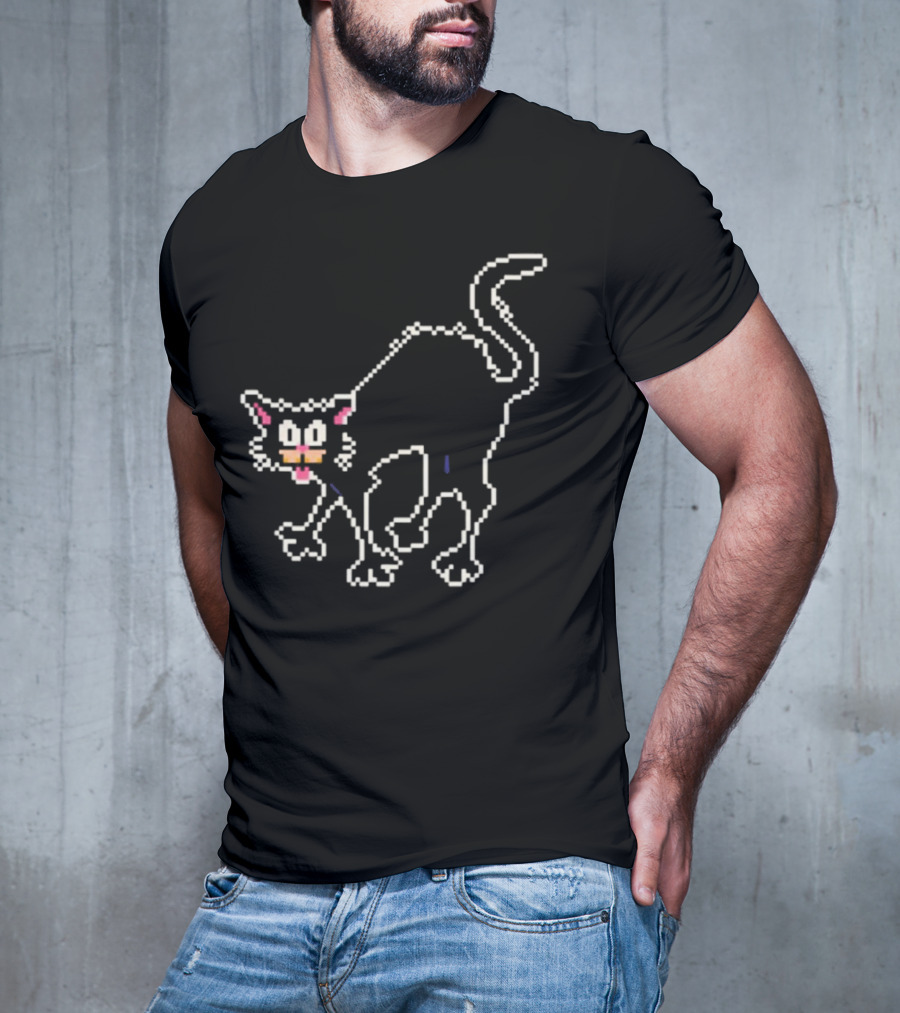 The Tom Ward Show Tom Cat 8 Bit Retro Pixel T-Shirt