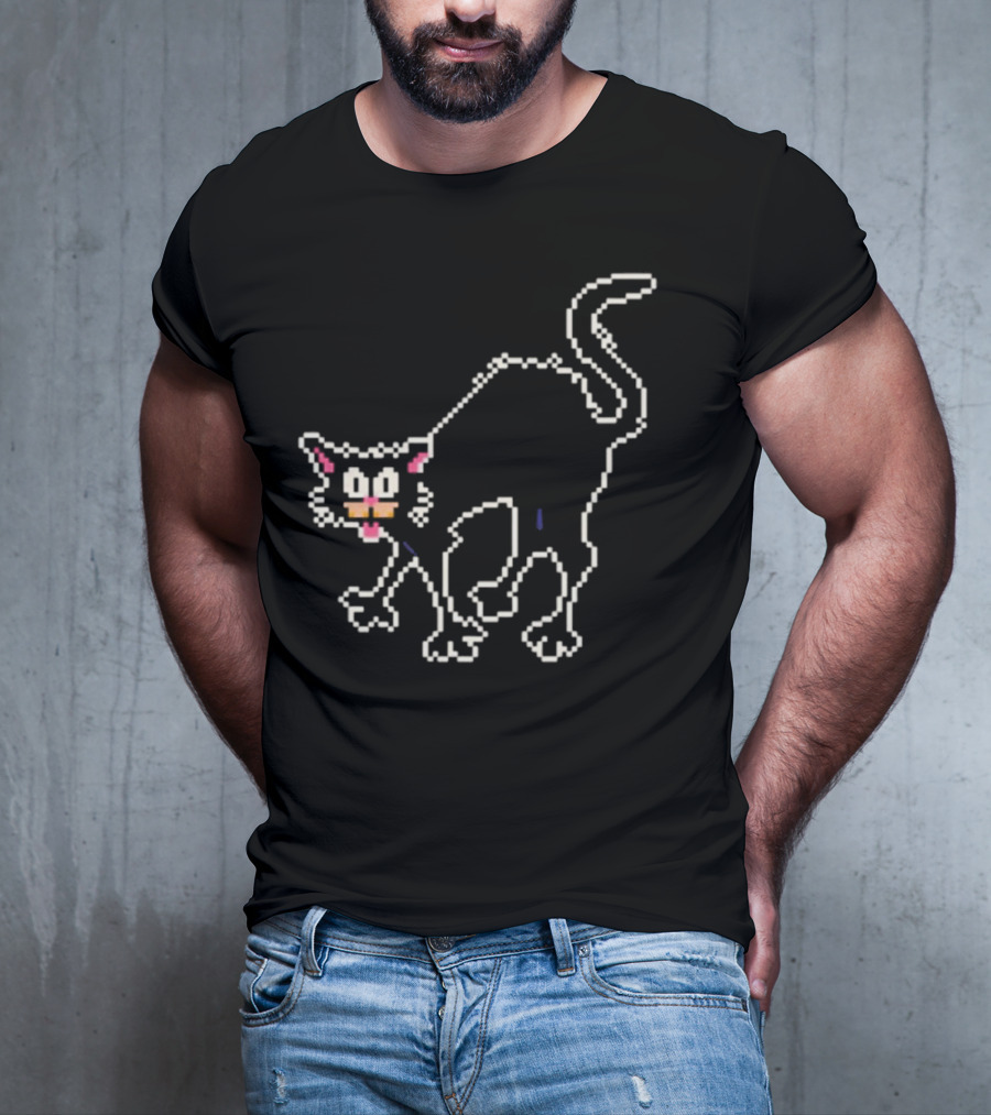 The Tom Ward Show Tom Cat 8 Bit Retro Pixel T-Shirt